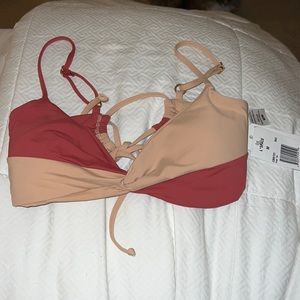 Twist Front Color Block LSpace Bikini Top